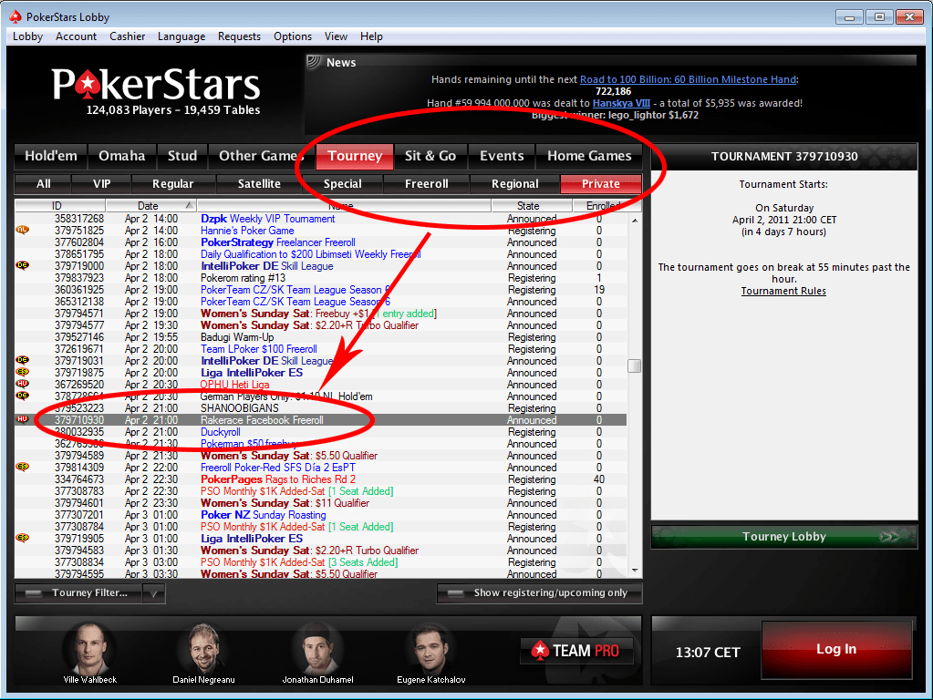 Rakerace.com Freeroll