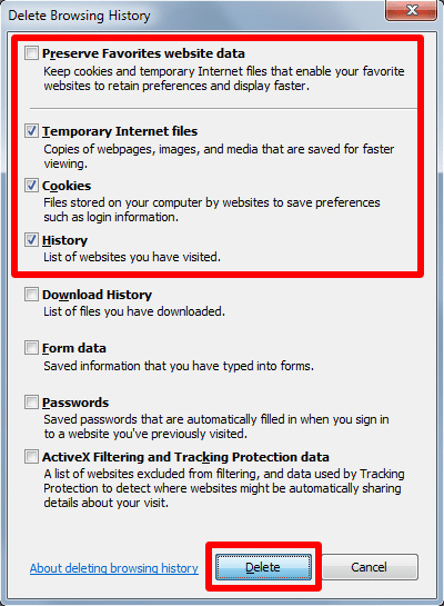 Internet Explorer 9 delete history Internet Explorer 9 delete history