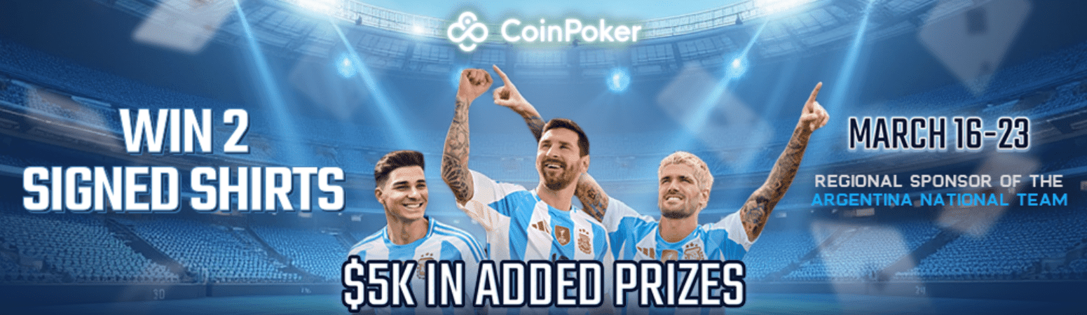 Messi, Maradona... CoinPoker and the Argentine Football Association present the All-in for Argentina mini-series.