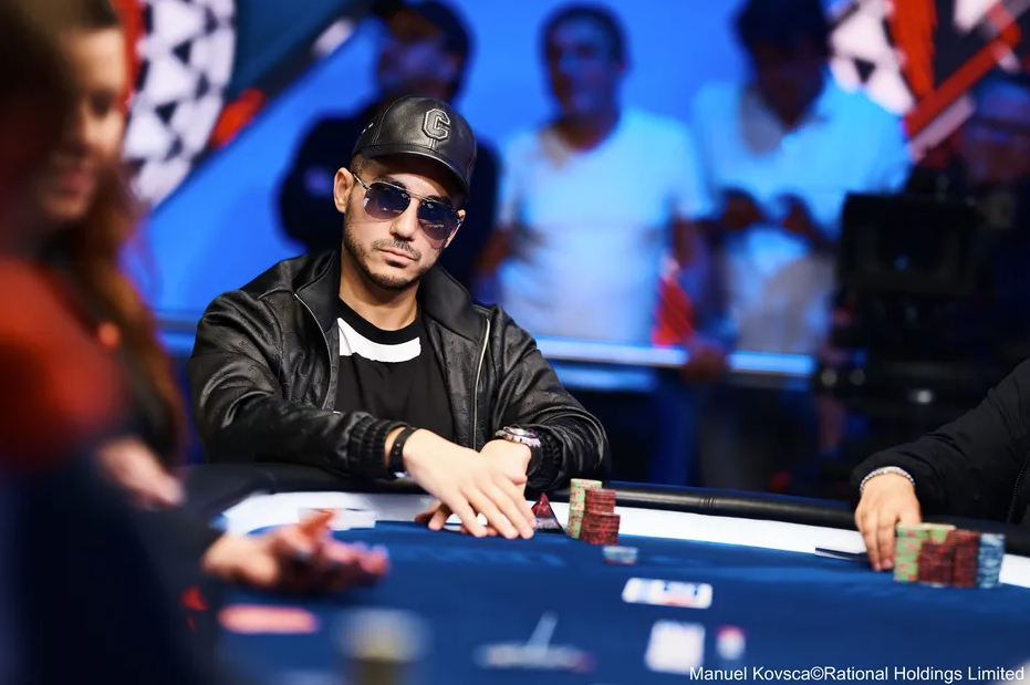 Jamil Wakil at the EPT Monte Carlo final table, shortly before the controversial hand took place.